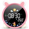 LEMNOI Sveglia per bambini, con 3 livelli di luminosità regolabili, 5 tipi di luci, 7 brani per il sonno, sveglia ricaricabile con funzione snooze per bambini, Con display della temperatura