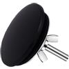 Dakexiong Tappo Copriforo Lavello Cucina 5cm Nero, Acciaio Inossidabile, Coperchio Foro Lavandino Anti-Fuga, Tappo Protettivo per Rubinetto