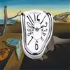 Lafocuse Orologio Fusione Salvador Dali, Stile Surrealismo Creativo Distorto, Orologio da Scrivania e da Scaffale Silenzioso Decorativo per Casa Mensola Ufficio (Argento)