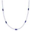 GAVU Collana Perle di Conchiglia Uomo, Collana Uomo Lapislazzuli Naturale 55cm