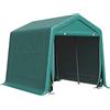 Outsunny Garage Moto per Esterno 2.4x2 m, Tenda Garage per Attrezzi in Metallo e Tessuto PE, per Moto e Biciclette, Verde