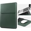 HoYiXi 13.3'' Laptop Custodia Sleeve Case Pelle Compatibile con MacBook Air M1 M2 2022-2018/MacBook Pro M2 2022-2016/Surface Pro 8/Surface Go 3 13-13.3'' Dell Lenovo HP ASUS Acer HUAWEI PC, Verde