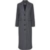 PIECES Pcnadine Long Coat Cappotto Lungo, Grigio Scuro mélange, XS Donna