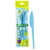 CLENDY - 12 Coltelli Compostabili Azzurri