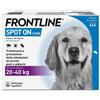 Frontline Spot On Cani x3 Pipette, Antiparassitario per Cani e Cuccioli (20-40Kg), Contro Pulci, Zecche E Pidocchi