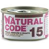 Natural Code Gatto Lattina (15) Adulto Pollo,Verdure & Fegato 85 Gr