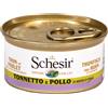 Schesir Gatto Lattina In Brodo Di Pesce Adulto Tonnetto & Pollo 70 Gr