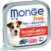 Monge Cane Fruit Vaschetta Adulto Tacchino & Mirtilli 100 Gr