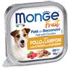 Monge Cane Fruit Vaschetta Adulto Pollo & Lamponi 100 Gr