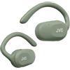 JVC HA-NP40T-G, cuffie Nearphones True Wireless Open-Ear con ganci per l'orecchio Pivot Motion, magnete al neodimio da 16 mm, Bluetooth 5.4, 26 ore di riproduzione - Verde