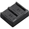 Sony BC-ZD1 - BCZD1.CE7 Caricabatterie (caricabatterie doppio per batterie FZ100, funzione di ricarica rapida, ideale per viaggi e studio, compatibile con fotocamere Alpha e FX)