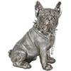 Romimex Statuetta decorativa argento resina cane 24 x 29 x 17 cm