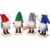 Vacchetti Giuseppe Confezione 4 gnomi misti per addobbo albero e da tavola alti 12cm, 6320600000