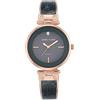 Anne Klein - Orologio da donna a bracciale rigido, con quadrante con vero diamante, Grigio/Oro Rosa