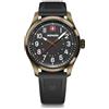 WENGER Orologio Uomo Terragraph Ø 43 mm, Swiss Made, Quarzo Analogico, Impermeabile fino a 100 m, Cinturino in Silicone, Bronzo/Nero