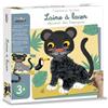 Crea Lign Créa Lign - Cofanetto per il tempo libero creativo per bambini, in lana da allacciare, colore: nero