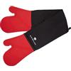 Master Class Kitchen Craft MasterClass Guanti da Forno Doppi Resistenti, Silicone/Cotone, Nero/Rosso