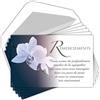 AFIE C5263X4 - Set di 20 biglietti ringraziamenti identici + 20 buste bianche, formato 9 x 14 cm, lutto morte funerale, carta opaca di qualità, made in France
