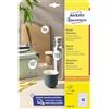 AVERY Zweckform 6223-10 - Etichette rotonde (480 adesivi, diametro 30 mm su fogli A4, adesivi rotondi da stampare, etichette autoadesive permanenti per barattoli di marmellata) su 10 fogli, bianche