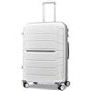 Samsonite Unisex-Adult Freeform Hardside espandibile con doppie ruote girevoli, bianco, Checked-Medium 24-Inch, Freeform Hardside espandibile con doppie ruote girevoli