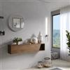 DEGHI Consolle sospesa 138x28h cm mercure con anta sagomata reversibile - Clary