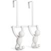 Umbra 1004260-660 Buddy Door Appendiabiti con doppi ganci, plastica, bianco, 21,6 x 30,5 x 10,8 cm