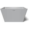 POTS&MORE Prismo VP323102 - Vaso da 31 cm, forma quadrata, colore grigio chiaro, altezza 16,3 cm, vaso in plastica per piante da appartamento, VP323102, colore: grigio chiaro