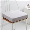 OREAMY Cuscino per sedia in memory foam rimovibile spesso 5/8 cm 40/45/50 cm di lusso, cuscino antiscivolo, per sedie da pranzo, ufficio, cucina, 40 x 40 x 8 cm, grigio chiaro