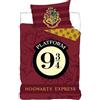 anemone Parure da Letto Harry Potter in Microfibra - Copripiumino 140 x 200 cm + Federa 63 x 63 cm (B)