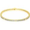 LUXURY MILANO Bracciale tennis Luxury Milano in argento dorato con zirconi azzurri e bianchi. Altezza 2,5 mm. Scegli la tua misura.