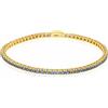 LUXURY MILANO Bracciale tennis Luxury Milano in argento dorato con zirconi azzurri. Altezza 2,5 mm. Scegli la tua misura.