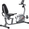 HOMCOM Cyclette Orizzontale con Schienale e Seduta Regolabile, Spin Bike Magnetica Professionale, Cyclette Cardio con 8 Resistenze e Monitor LCD, 121.5-136x62.5x98cm, Grigio