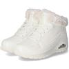 Skechers Uno Rugged Fiesty Winter, Stivaletto Donna, White Patent Duraleather/Faux Fur, 38.5 EU