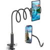 Niumowa Supporto Tablet, Phone stand holder,Collo Oca Supporto Regolabile - Supporto per Tablet/smartphone/iPad/iPhone/Nintendo Switch/Tab/Mediapad/Kindle e Altri,Lunghezza Complessiva 39 Pollici(Nero)