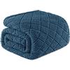 Whale Flotilla Coperta Plaid in Pile di Microfibra, Coperta Morbida, Calda e Soffice per Letto Singolo e Matrimoniale, Copridivano Leggera per Ogni Stagione, 220 x 240 cm, Blu Navy