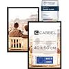 CABBEL confezione doppia (set di 2) cornice 40x50 cm, Nero, robusta cornice in legno MDF, plexiglass infrangibile,