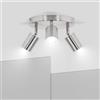 Ketom Faretti LED Soffitto GU10, Faretto LED Interno Orientabile 3 Luci