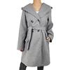 JOPHY & CO. Cappotto Invernale da Donna Maniche Lunghe Doppiopetto con Cintura cod.6595 (IT, Testo, M, Regular, Regular, Grigio/1)