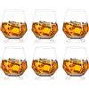 Taoyanmo Set di 6 bicchieri da whisky, bicchieri da whisky diamantati, bicchieri da succo d'acqua inclinati, 300 ml, bicchieri per bourbon/rum/bar, regalo di compleanno, Natale, anniversario, matrimonio per