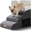 Scaletta Per Cani A 3 Gradini In Spugna 30D – Antiscivolo, Con Fodera Rimovibile E Lavabile, Beige