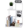 YMYNY Mensola da Tavolo in Legno, 4 Tier Storage Display Rack, Mensola Organizzatore Piccolo Libreria con telaio in Metallo per, Libri, Piante, Giocattoli, 31 x 24 x 44.5cm, Bianco HSR007W