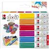 Marabu DO IT Craft Marker, set di 6 pennarelli acrilici con punta da 2-3 mm, pennarello acrilico con sistema di filtraggio senza pompaggio, multi-marker per pietre, legno e molto altro, 0128000000201