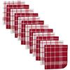 DII J & M Home Fashions Waffle Weave Dishcloth Set 12-Pack Red