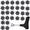 CAASFOOY Punte da Golf Universali - 25 Pezzi Tacchetti Facili da Cambiare per Scarpe + 1 Chiave a Punta - Practical Golf Spikes for Golfers
