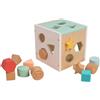 Owl & Fox OF212 - Cubo di smistamento in Legno, Giocattolo Montessori per Neonati e Piccoli a Partire da 12 Mesi, Forme assortite per Lo Sviluppo sensoriale e la risoluzione dei Problemi, in Legno
