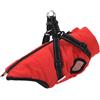 vidaXL Cappotto Cani con Imbracatura Impermeabile Riflettente Rosso L28, Cappotto Invernale per Cani, Cappotto per Cani e Pettorina, Cappotto per Cuccioli con Imbracatura