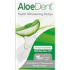 Aloe Dent AloeDent Teeth Whitening Strips, Peroxide Free, Gentle Non Sensitive Formula, con Aloe Vera, Naturale, Vegan, 28 Strips, 14 Trattamenti