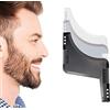 LAD Set di 3 strumenti per la modellatura della barba con pettine integrato per linee da uomo, linea guancia/collo