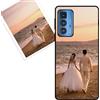 KARTXITAI Cover Personalizzata Compatibile con Motorola Edge 20 Pro con Foto Testi logo,Custodia Morbido TPU Gel Custom Case con Immagine,Testo Assorbimento degli Urti e Anti-Graffio -NERO