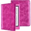 HAIEHAEYXZ Custodia per Kobo Glo HD/Kobo Glo/Kobo Touch 2.0 6 pollici, custodia in pelle PU con accensione e spegnimento automatico per Kobo Glo 6'' N613 e-Book Case (rosa rosso)